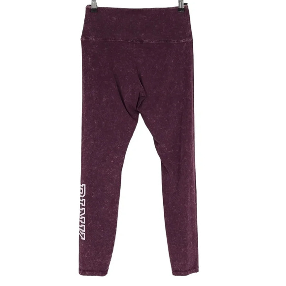 Victorias Secret PINK Leggings Orchid Maroon Mid Rise Pull On Pants - Picture 3 of 6